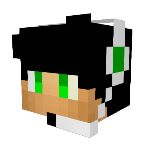 NickPriosy Minecraft avatar head, 3D render