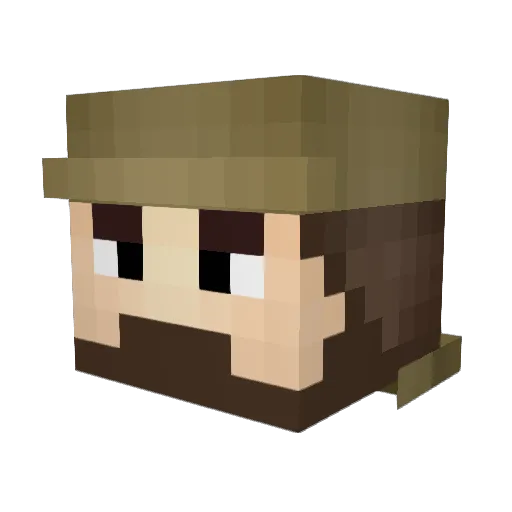 NickRand Minecraft avatar head, 3D render