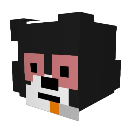 NickRock6 Minecraft avatar head, 3D render