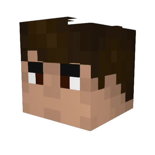 NickSecret Minecraft avatar head, 3D render