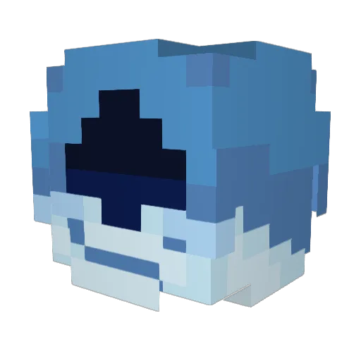 NickUV Minecraft avatar head, 3D render