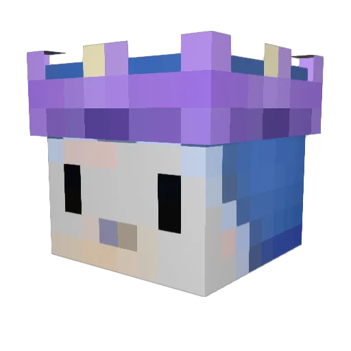 NickVdKGaming Minecraft avatar head, 3D render