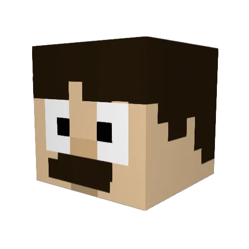 NickW1351 Minecraft avatar head, 3D render