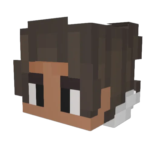 NickWos Minecraft avatar head, 3D render