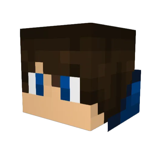 NickX22 Minecraft avatar head, 3D render