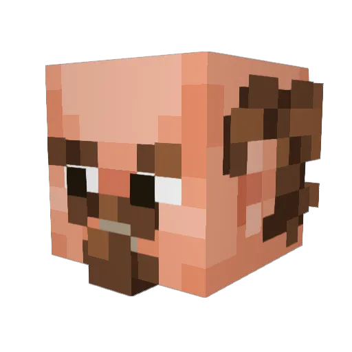 NickZas Minecraft avatar head, 3D render