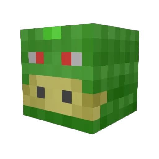 Nick_0624_ Minecraft avatar head, 3D render
