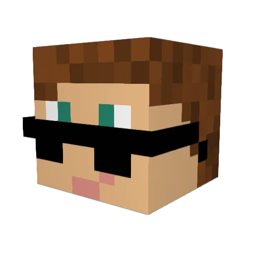 Nick_Danmor Minecraft avatar head, 3D render