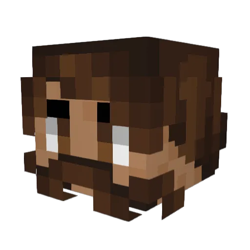 Nick_HC Minecraft avatar head, 3D render