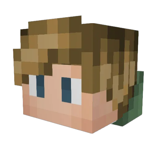 Nick_Manz Minecraft avatar head, 3D render
