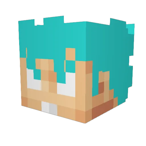 Nick_Reggie Minecraft avatar head, 3D render