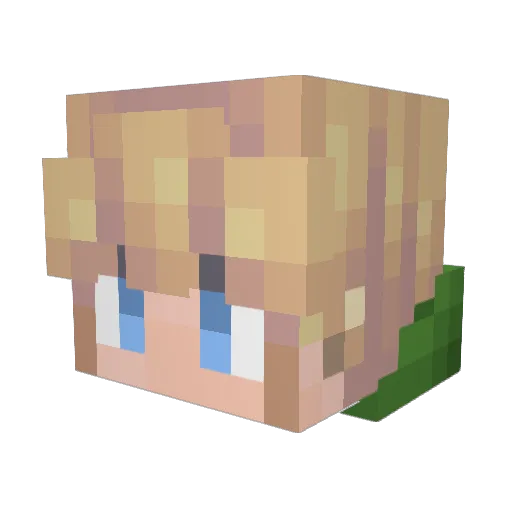 Nick_TV Minecraft avatar head, 3D render
