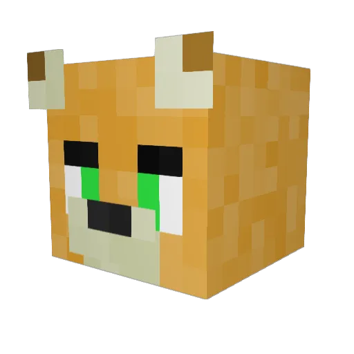 Nick_Wildes Minecraft avatar head, 3D render