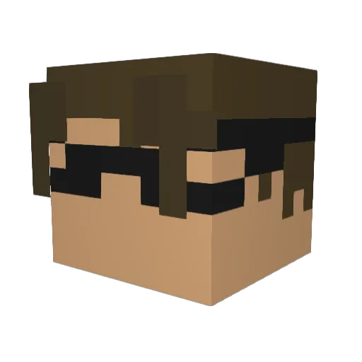 NickandZack Minecraft avatar head, 3D render