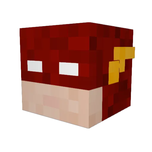 Nickbliksem Minecraft avatar head, 3D render