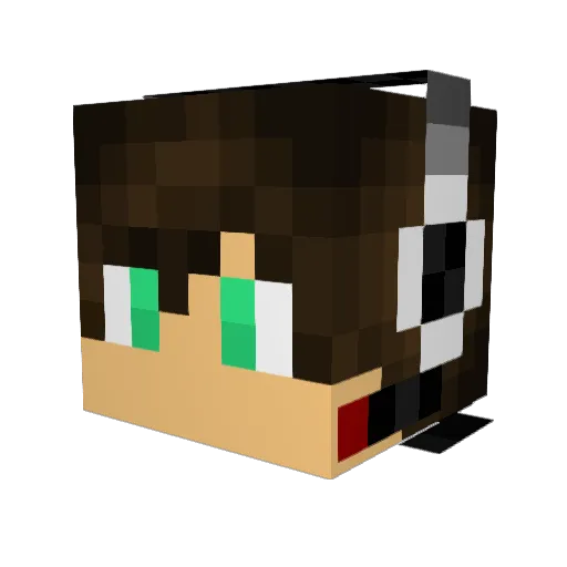 Nickc01_ Minecraft avatar head, 3D render