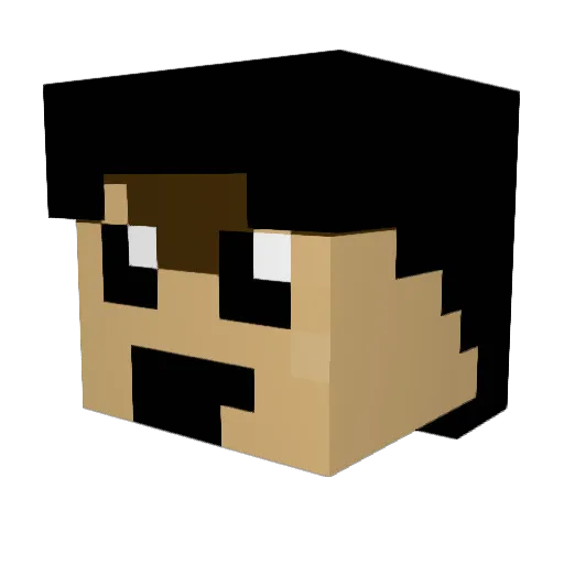 Nickc4b Minecraft avatar head, 3D render