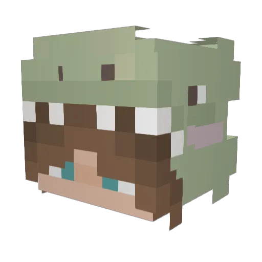 NickcrafterPro Minecraft avatar head, 3D render