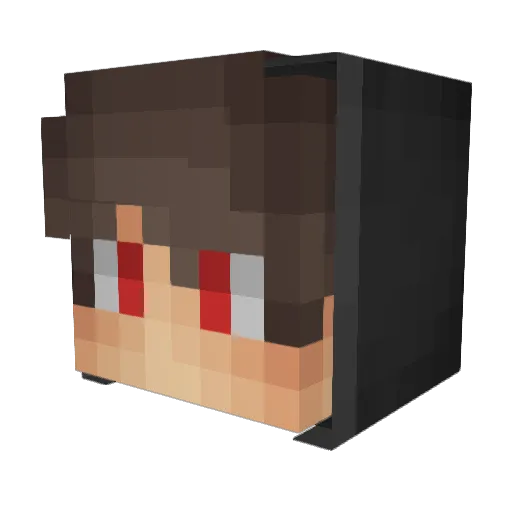 Nickcrou Minecraft avatar head, 3D render