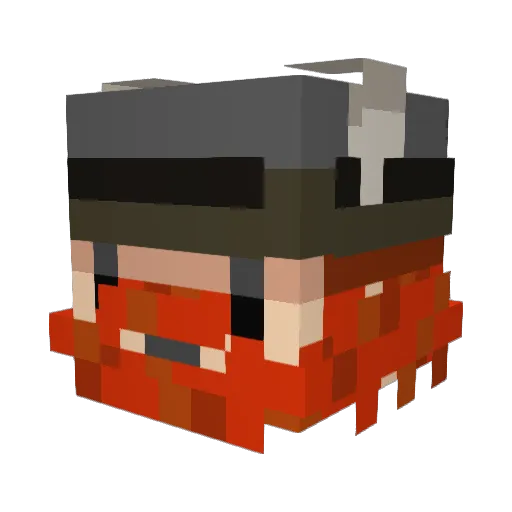 Nicke1Eye Minecraft avatar head, 3D render