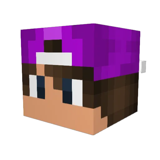 Nicke_K Minecraft avatar head, 3D render