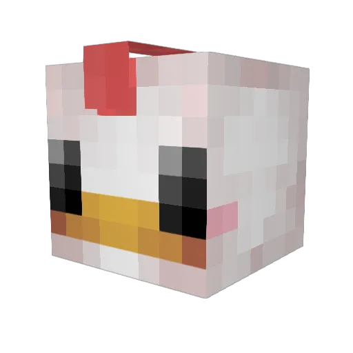 NickedPerson Minecraft avatar head, 3D render