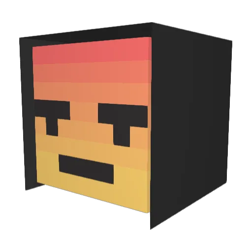 Nickeep Minecraft avatar head, 3D render