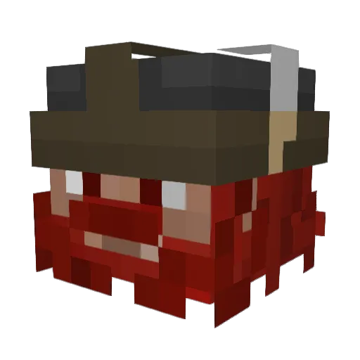 Nickel2010 Minecraft avatar head, 3D render