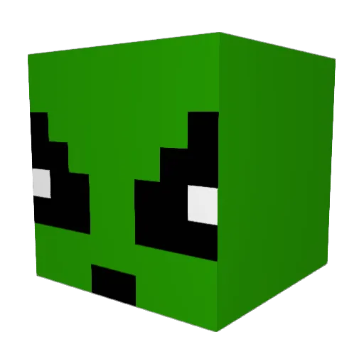 NickelBullet Minecraft avatar head, 3D render