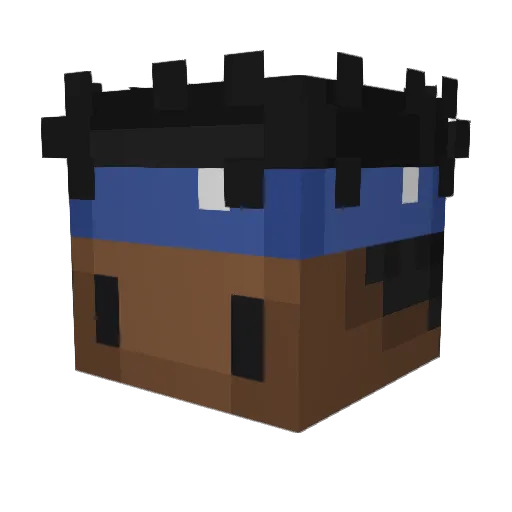 Nickelopolas Minecraft avatar head, 3D render