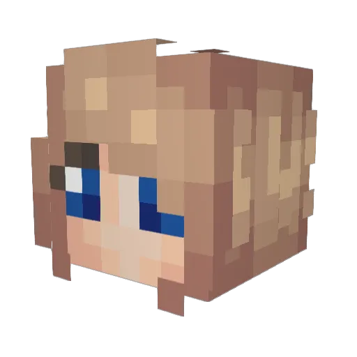 Nickeloppan Minecraft avatar head, 3D render