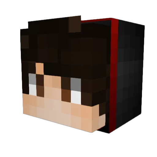 Nicker64 Minecraft avatar head, 3D render