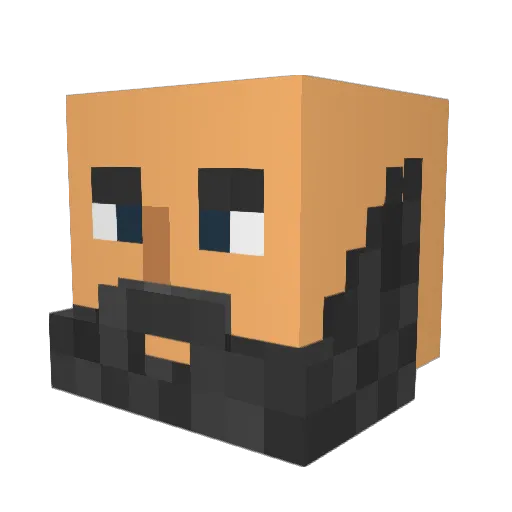 Nickferatu Minecraft avatar head, 3D render