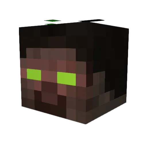 Nickgolf Minecraft avatar head, 3D render