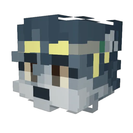 NickiBarb Minecraft avatar head, 3D render
