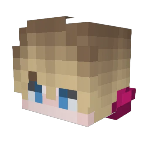 NickiKarpman Minecraft avatar head, 3D render