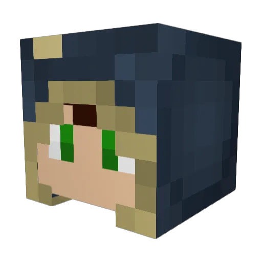 Nickigraus Minecraft avatar head, 3D render