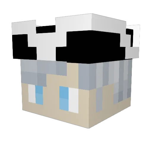 Nickisdank Minecraft avatar head, 3D render