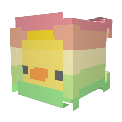 Nickithine Minecraft avatar head, 3D render