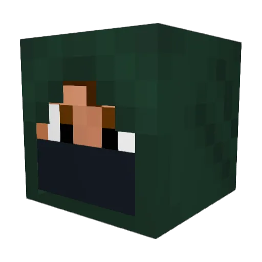 Nickk43 Minecraft avatar head, 3D render