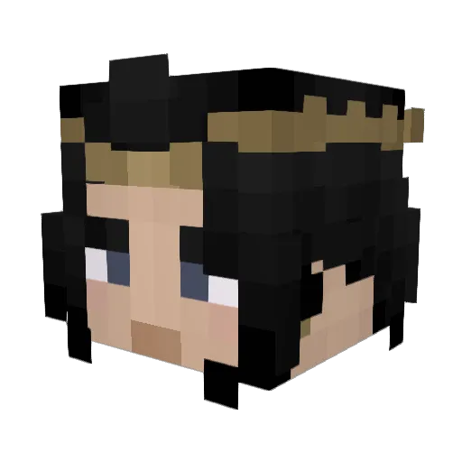 Nickki Minecraft avatar head, 3D render