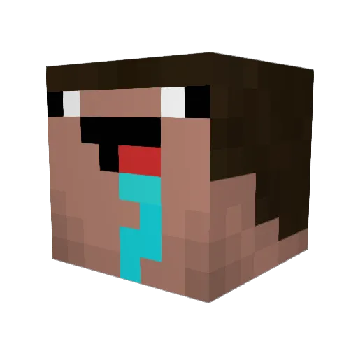 Nickkus Minecraft avatar head, 3D render