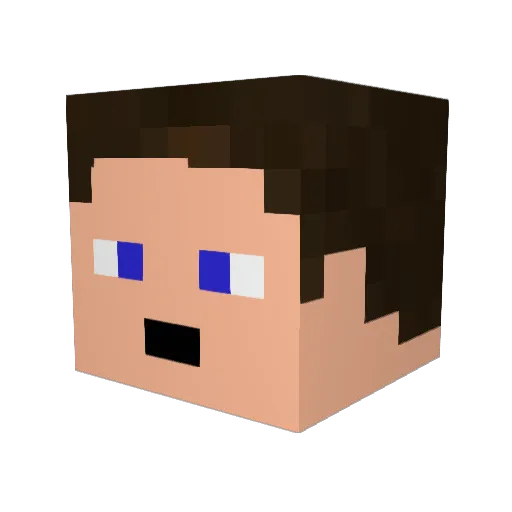 NicklausG Minecraft avatar head, 3D render