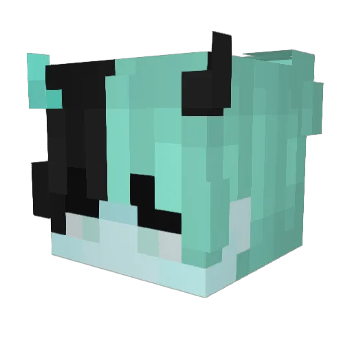Nicklok Minecraft avatar head, 3D render