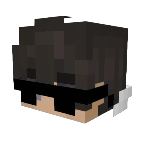 Nickloley Minecraft avatar head, 3D render