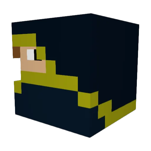 Nickname33 Minecraft avatar head, 3D render