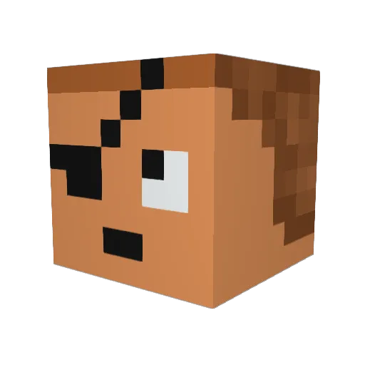 NickoGar Minecraft avatar head, 3D render