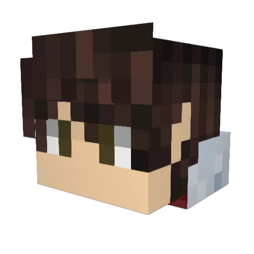 Nickonly Minecraft avatar head, 3D render