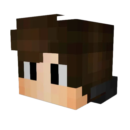 Nickoris Minecraft avatar head, 3D render