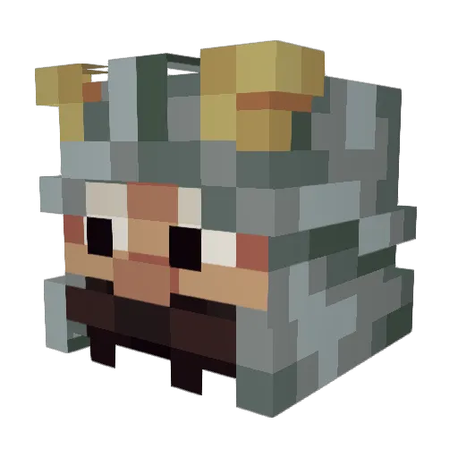 Nickorize Minecraft avatar head, 3D render